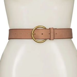✨HP✨ FRYE Belt w/ Round Brass Buckle, Genuine Leather, Wmn Lg